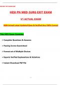 HESI PN Exit Med Surg Exam 2025&sol;2026 &ndash; Complete Exam Version V1 with Verified Questions and Answers