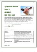 Gr 12 Agricultural Sciences Paper 1 June 2025