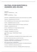 304 FINAL EXAM QUESTIONS & ANSWERS 100&percnt; SOLVED