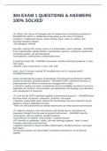 304 EXAM 1 QUESTIONS & ANSWERS 100&percnt; SOLVED
