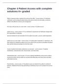 Chapter 4 Patient Access with complete solutions A&plus; graded