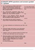 ACEMAPP HIPPA questions and answers graded A&plus; updated