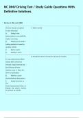 NC DMV Driving Test &sol; Study Guide Questions With Definitive Solutions&period;