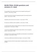 BUSN FINAL EXAM questions and answers A&plus; rated