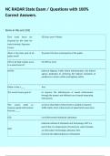 NC RADAR State Exam &sol; Questions with 100&percnt; Correct Answers&period;