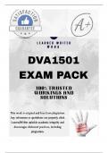 DVA1501 LATEST EXAM PACK 2025 &lbrace;DETAILED QUESTIONS AND ANSWERS&rcub;