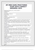 ATI MED-SURG PROCTORED EXAM WITH CORRECT ANSWERS 2025