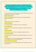 New Jersey Boating License Test 2025 Prep Exam  With 250 Questions and Correct Answers&sol; NJ Boating  Exam 2025-2026 Practice Qs With 100&percnt; Correct  Answers&sol; NJ Boating Test &lpar;Latest&excl;&rpar;