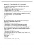 PHYSICAL SCIENCE FINAL EXAM REVIEW 3