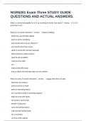 NGR6301 Exam Three STUDY GUIDE QUESTIONS AND ACTUAL ANSWERS&period;