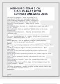 MED-SURG EXAM 1 CH 1&comma;2&comma;3&comma;15&comma;16&comma;17 WITH CORRECT ANSWERS 2025