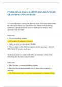  PN3006 FINAL EXAM LATEST 2025-2026 UPDATE QUESTIONS AND ANSWERS