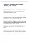 KSU Econ 1000 Final questions and answers 100&percnt; correct 