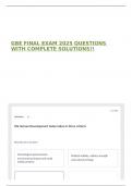 GBE FINAL EXAM 2025 QUESTIONS WITH COMPLETE SOLUTIONS&excl;&excl;