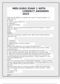 MED-SURG EXAM 1 WITH CORRECT ANSWERS 2025