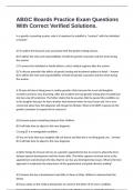 ABGC Boards Practice Exam Questions With Correct Verified Solutions&period;