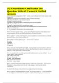 NLP Practitioner Certification Test Questions With All Correct & Verified Answers