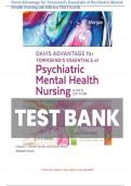 Davis Advantage for Townsend&rsquo;s Essentials of Psychiatric Mental Health Nursing 9th Edition Test Bank Karyn Morgan All Chapters &lpar;1-32&rpar;  A&plus; ULTIMATE GUIDE 2025 - 2026 &lpar;2&rpar; &lpar;Recovered&rpar;