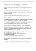 VAS 201 EXAMS 1 QUESTIONS & ANSWERS