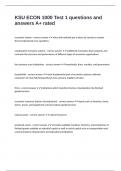 KSU ECON 1000 Test 1 questions and answers A&plus; rated