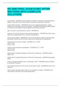 HS 3400 FINAL EXAM &lpar;CONT AFTER MIDTERM&rpar; WITH COMPLETE SOLUTIONS
