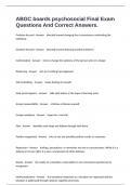 ABGC boards psychosocial Final Exam Questions And Correct Answers&period;