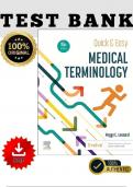 TEST BANK for Quick & Easy Medical Terminology 10th Edition by Peggy C&period; Leonard &vert; ALL CHAPTERS &vert; 2025 UPDATE &vert; VERIFIED&excl;