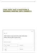 JTIDS- POST TEST 4 QUESTIONS & ANSWERS VERIFIED 100&percnt; CORRECT&excl;&excl;