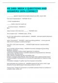 HS 3400- WEEK 6 QUESTIONS AND ANSWERS 100&percnt; CORRECT