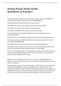 Airway Exam Study Guide Questions & Answers