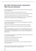 Bio 1610  Revision Exam 4 Questions With Correct Solutions&period;