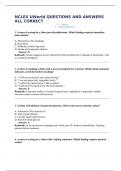 NCLEX UWorld QUESTIONS AND ANSWERS ALL CORRECT