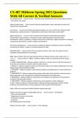 CS-487 Midterm Spring 2025 Questions With All Correct & Verified Answers
