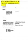 Actual &vert; Bio WGU &vert; study for OA &vert; c190  &vert;&lpar;323 expert curated questions and answers&rpar;