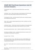 CNUR 303 Final Exam Questions And All Correct Answers&period;