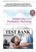 Essentials of Maternity&comma; Newborn&comma; and Women&rsquo;s Health Nursing &ndash; 4th Edition &ndash; Complete Test Bank &lpar;Chapters 1&ndash;51&comma; Ricci & Kyle&rpar;