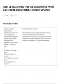 HESI LEVEL 2 &lpar;NSG 170&rpar; 182 QUESTIONS WITH COMPLETE SOLUTIONS&sol;NEWEST UPDATE