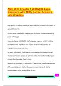 AMH 2010 Chapter 1 2025&sol;2026 Exam  Questions with 100&percnt; Correct Answers &vert;  Latest Update 