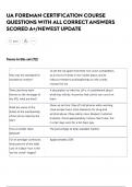 UA FOREMAN CERTIFICATION COURSE QUESTIONS WITH ALL CORRECT ANSWERS SCORED A&plus;&sol;NEWEST UPDATE