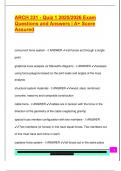 ARCH 331 EXAM PACKAGE DEAL QUESTIONS AND VERIFIED DETAILED ANSWERS &vert; 100&percnt; GUARANTEED PASS &vert; ALREADY GRADED A&plus;