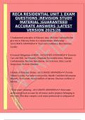 RECA RESIDENTIAL UNIT 1 EXAM QUESTIONS &vert;REVISION STUDY MATERIAL &vert;GUARANTEED ACCURATE ANSWERS &vert;LATEST VERSION 2025&vert;26