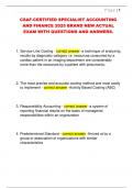 CSAF-CERTIFIED SPECIALIST ACCOUNTING  AND FINANCE 2025 BRAND NEW ACTUAL  EXAM WITH QUESTIONS AND ANSWERS&period; 