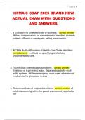 HFMA'S CSAF 2025 BRAND NEW  ACTUAL EXAM WITH QUESTIONS  AND ANSWERS&period;