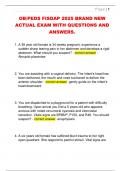 OB&sol;PEDS FISDAP 2025 BRAND NEW  ACTUAL EXAM WITH QUESTIONS AND  ANSWERS&period; 