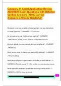 Category 11 Aerial Application Review  2025&sol;2026 Exam Questions with Detailed  Verified Answers &lpar;100&percnt; Correct  Answers&rpar; &vert; Already Graded A&plus; 