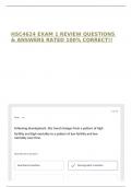 HSC4624 EXAM 1 REVIEW QUESTIONS & ANSWERS RATED 100&percnt; CORRECT&excl;&excl;