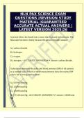 NLN PAX SCIENCE EXAM QUESTIONS &vert;REVISION STUDY MATERIAL &vert;GUARANTEED ACCURATE ACTUAL ANSWERS &vert;LATEST VERSION 2025&vert;26