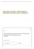 BSIS 496 W EXAM 1 QUESTIONS & ANSWERS SOLVED 100&percnt; CORRECT&excl;&excl;