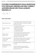 CVP 2025 COMPREHENSIVE EXAM QUESTIONS WITH DETAILED VERIFIED AND 100&percnt; CORRECT ANSWERS BRAND NEW EXAM ALREADY GRADED A&plus;&excl;&excl;