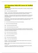 ICT Questions With All Correct & Verified Answers